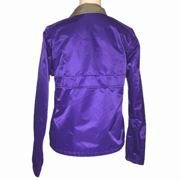 Nike Wm’s Sz Sm 4-6 Purple Nylon Full Zip Windbreaker Jacket - Picture 3 of 6
